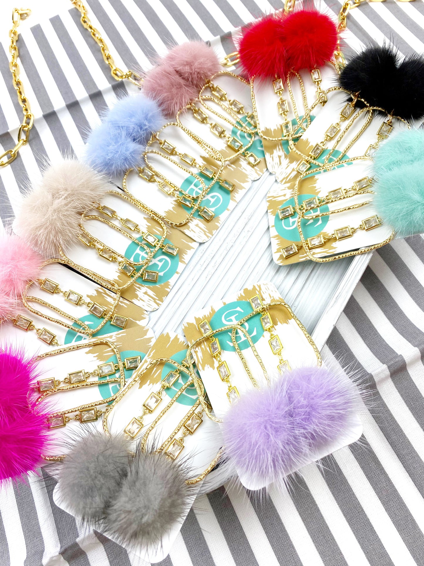 Puff Crystal CZ Hoops