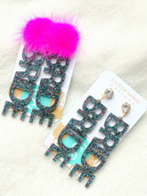 Load image into Gallery viewer, Rainbow Glitter Bride Earrings
