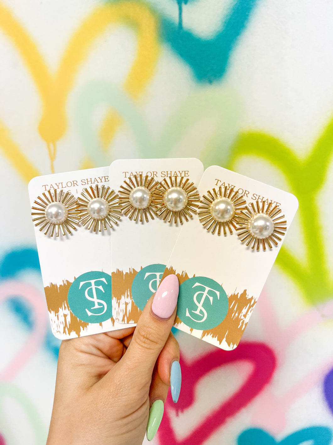 Pearl Sunburst Studs