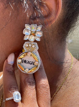 Load image into Gallery viewer, Beaded Bride Tribe/Engaged Ring Earrings
