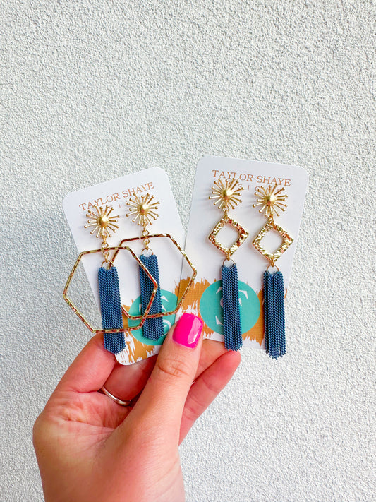 Indigo Sally Chain Drops