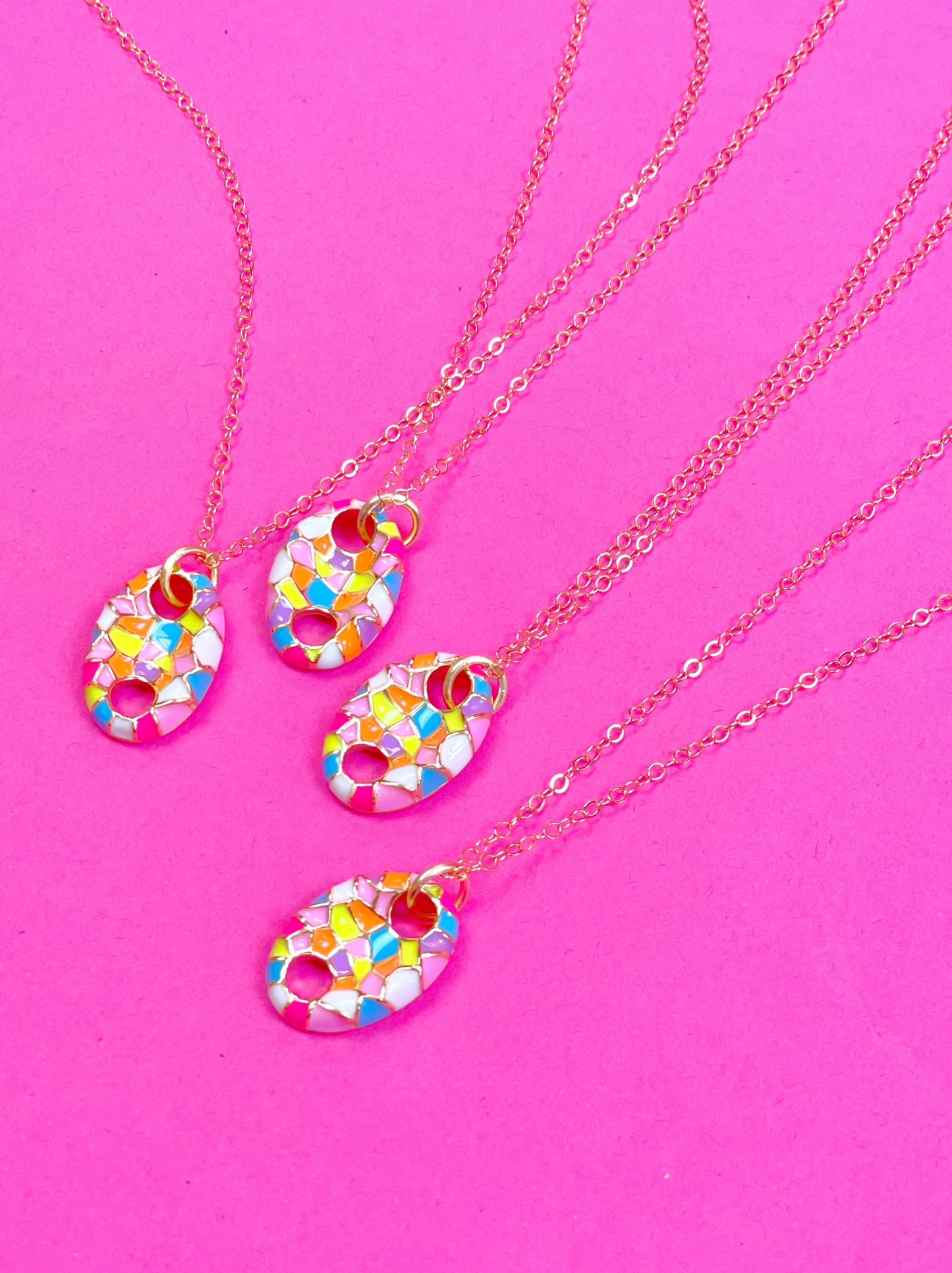 Rainbow Coke Tab Necklace