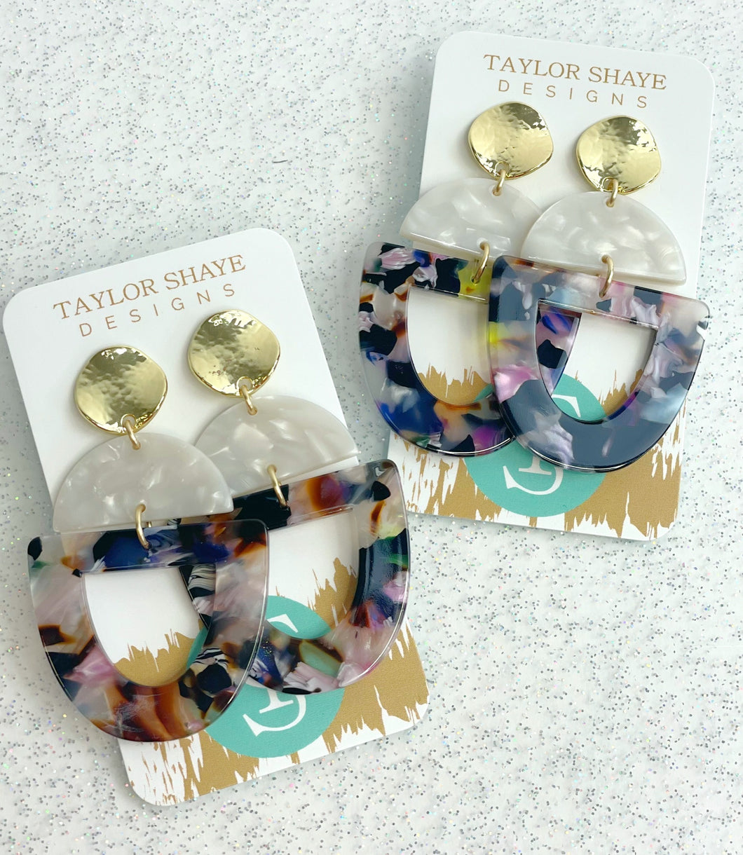 Dark Rainbow Acrylic Open Drops