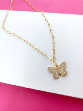 Load image into Gallery viewer, Dainty Butterfly CZ Necklace
