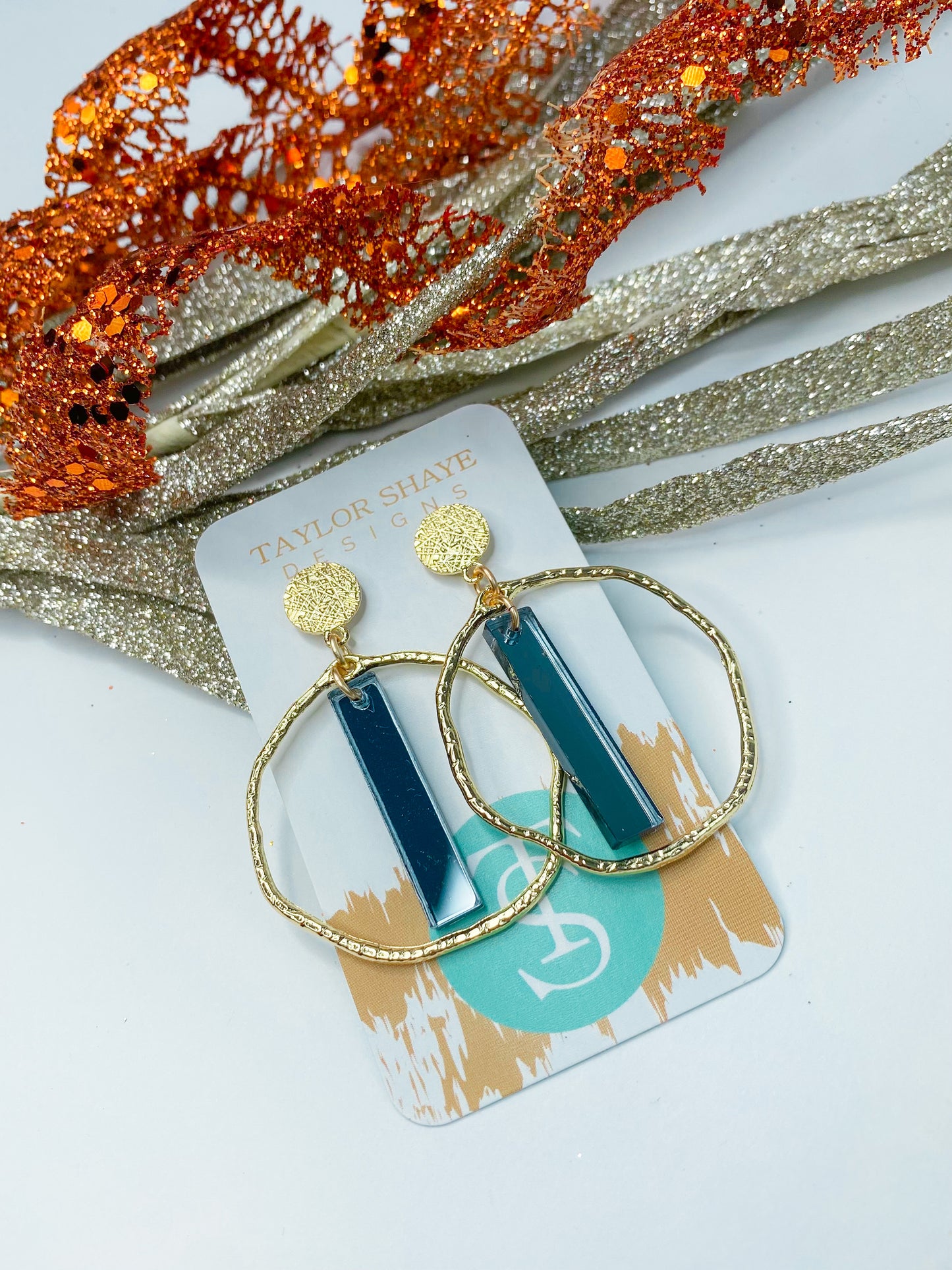 Gray Mirror Stick Hoops