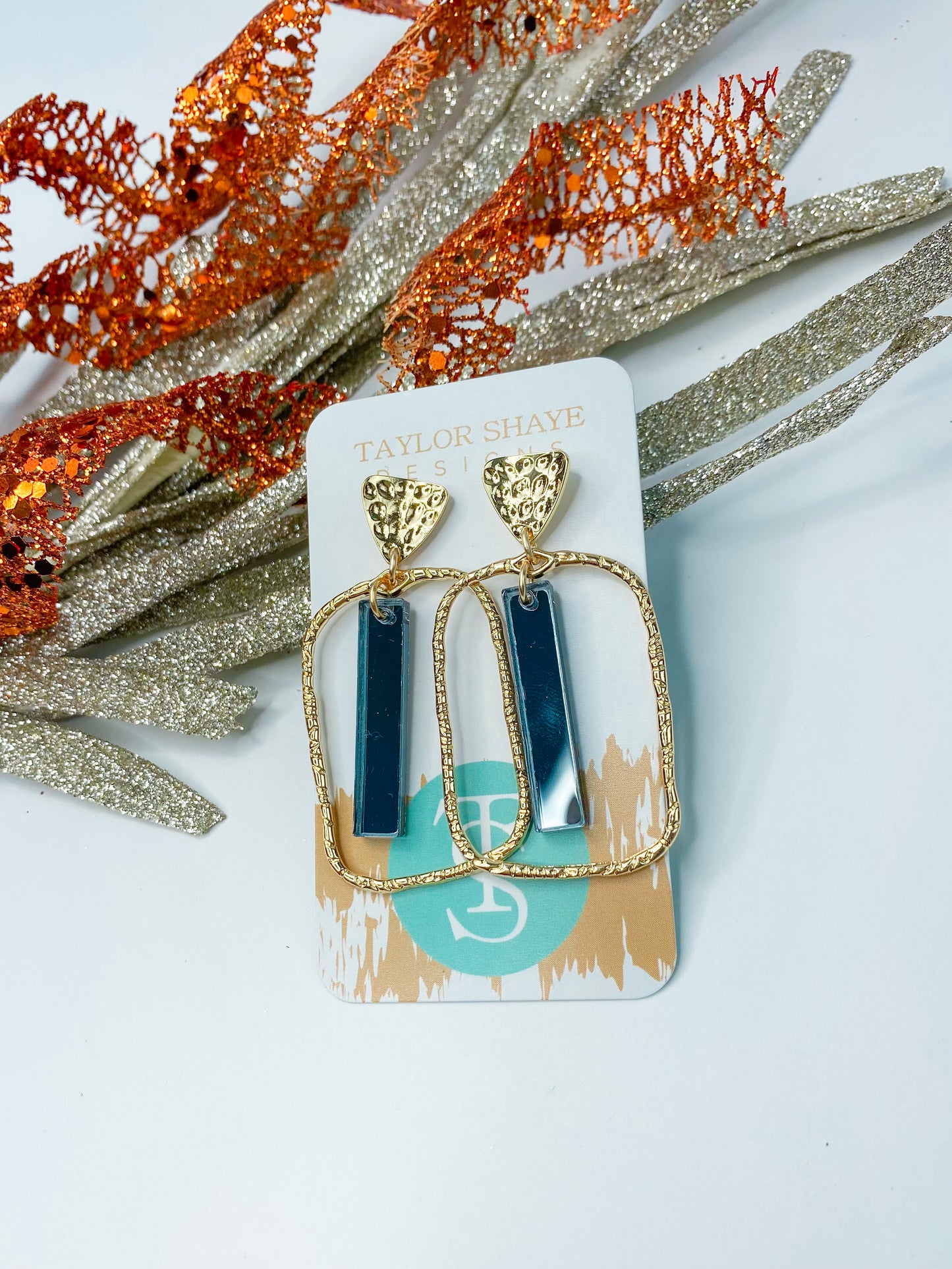 Gray Mirror Stick Hoops