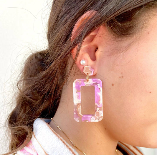 Poppy Acrylic Rectangle Drops