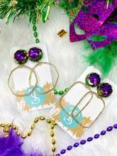 Load image into Gallery viewer, Royal Sequin Hoops
