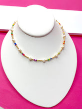Load image into Gallery viewer, Rainbow Pearl Chain Choker
