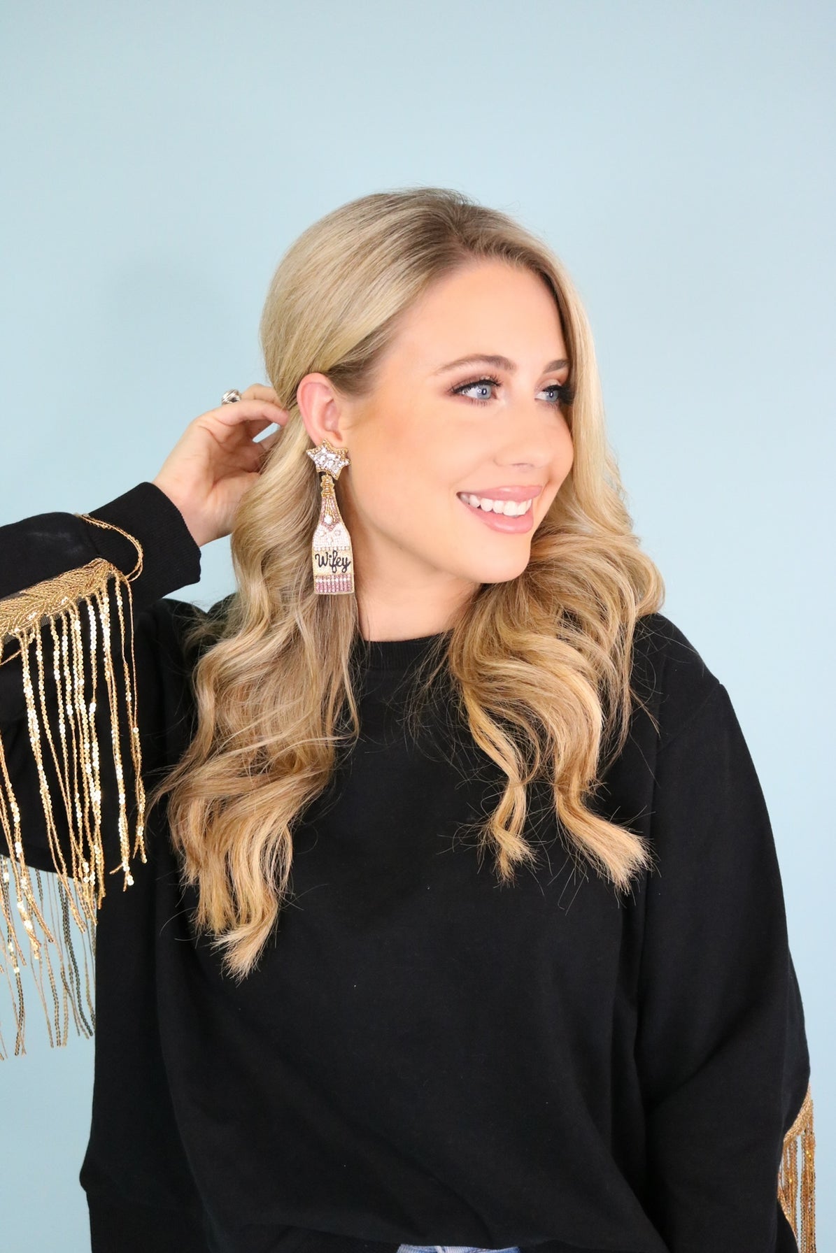 Wifey Custom Beaded Bottles