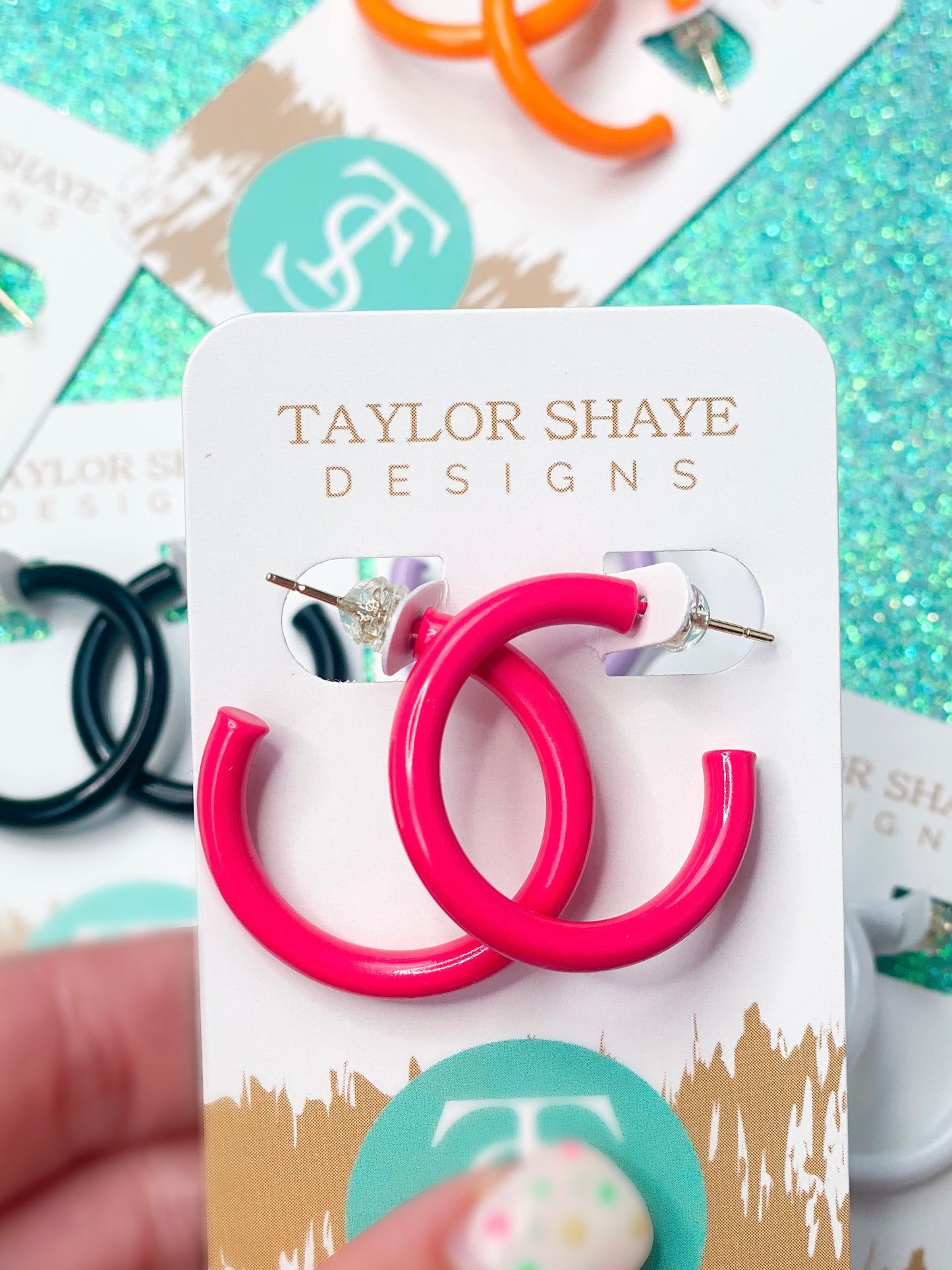 Colorful Enamel Hoops