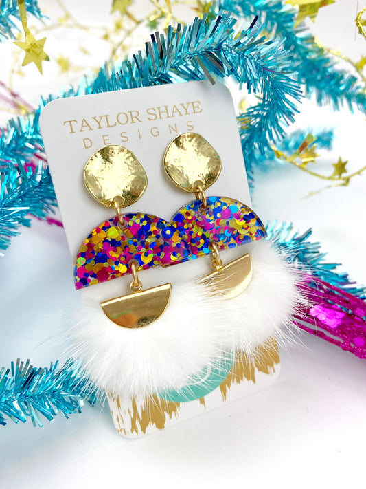 Pink Confetti Tassel Drops