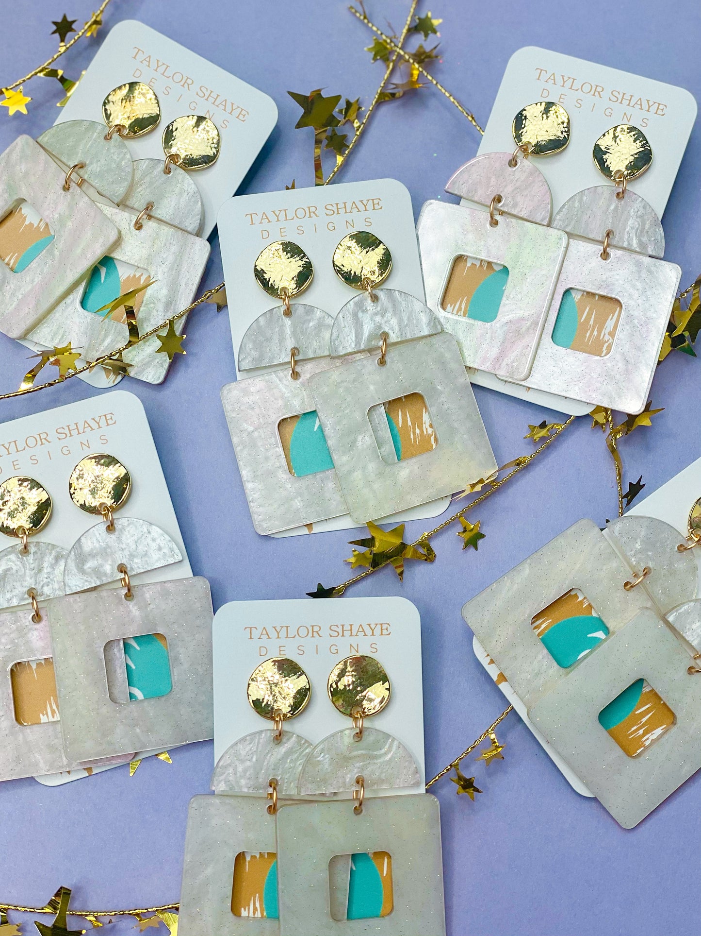 Multi Glitter Acrylic Drops