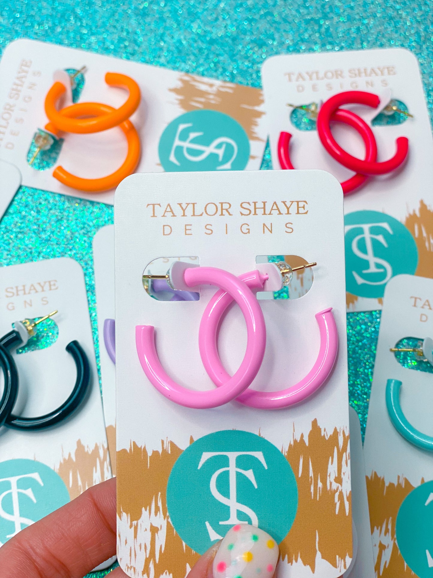 Colorful Enamel Hoops