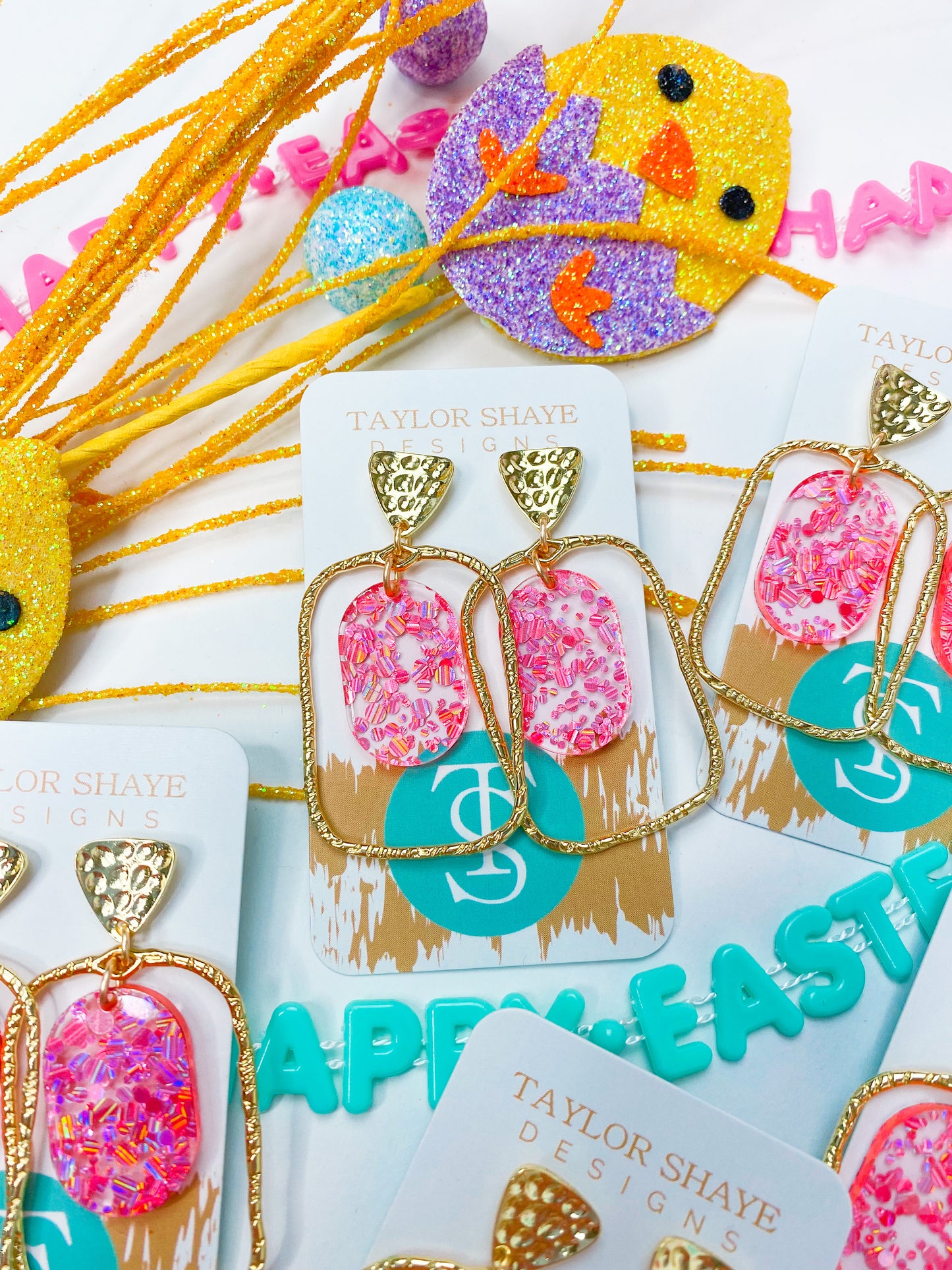 Starburst Confetti Oval Hoops