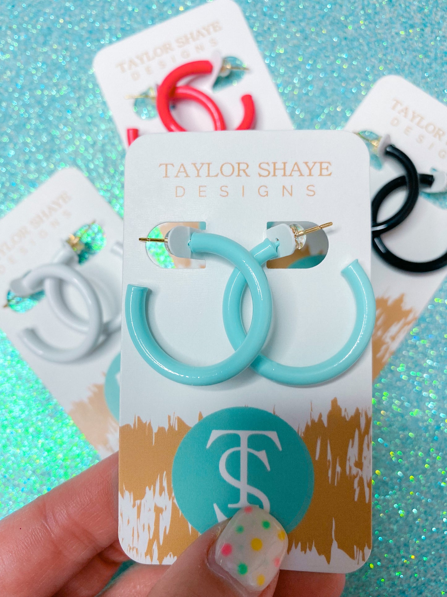 Colorful Enamel Hoops