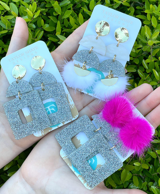 Multi Glitter Acrylic Drops