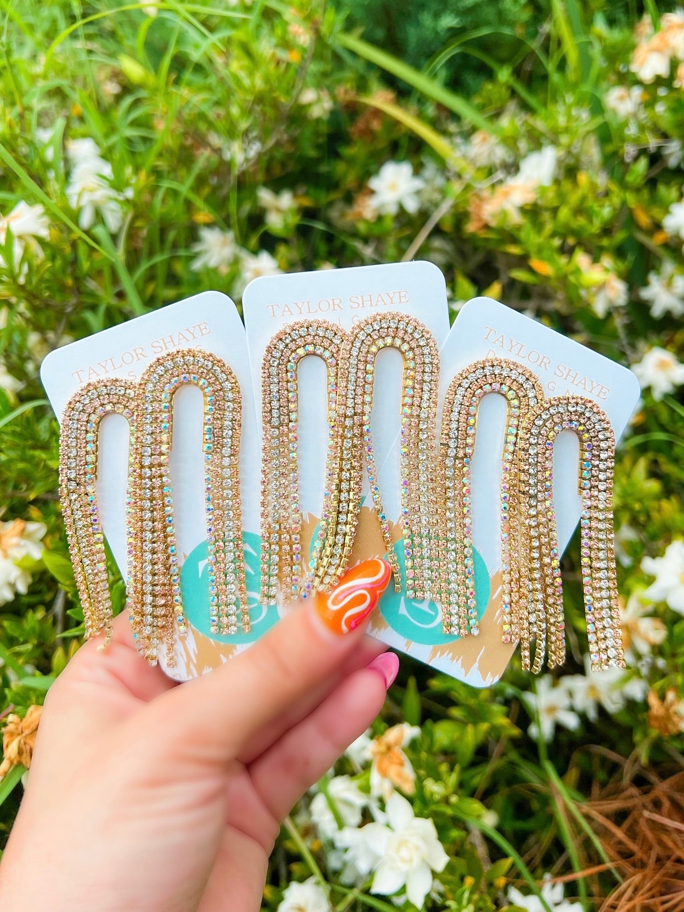 Rhinestone Chain Drops