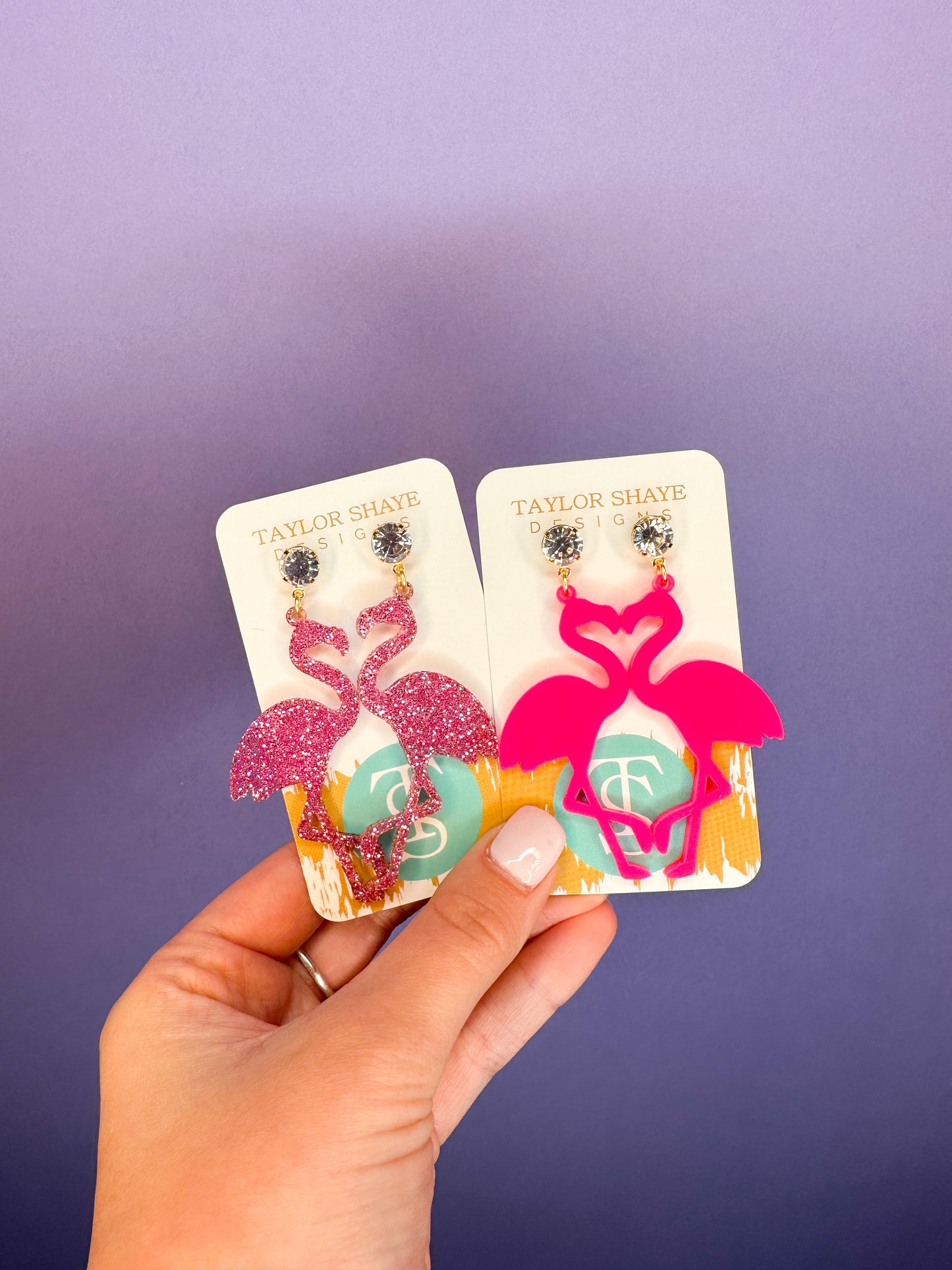 Acrylic Flamingo Drops