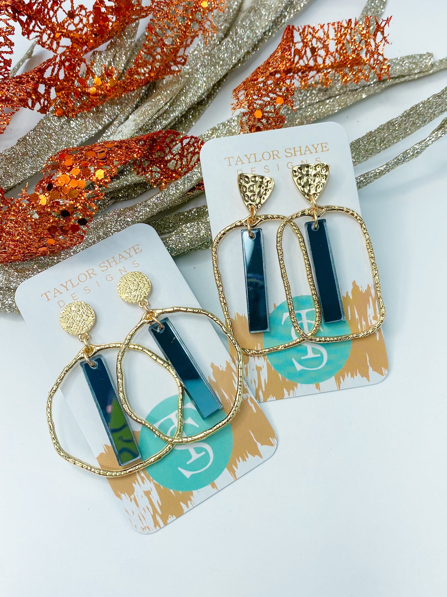 Gray Mirror Stick Hoops