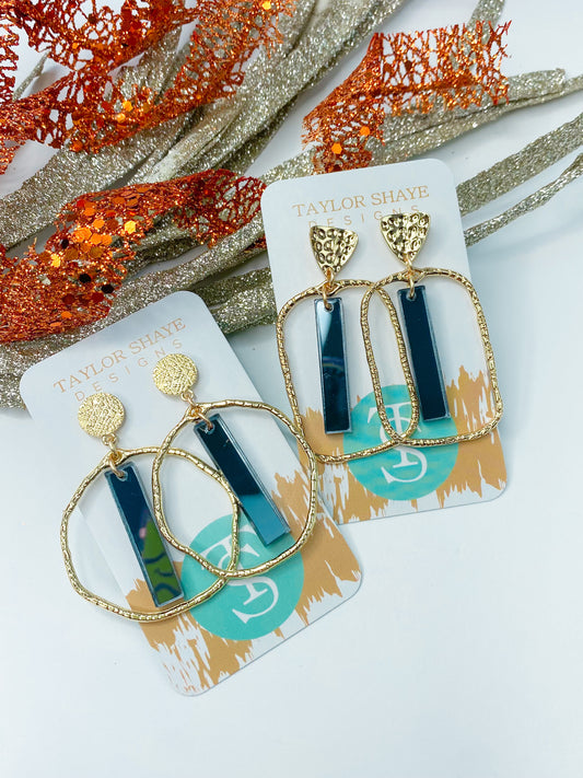 Gray Mirror Stick Hoops