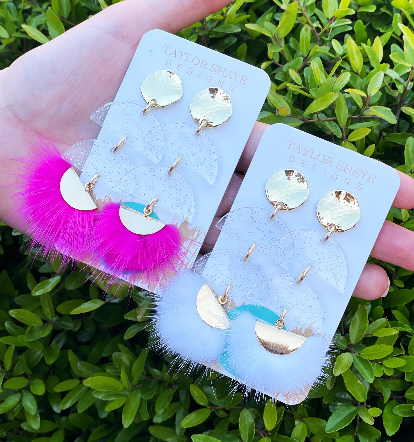 Double Clear Glitter Tassel Drops