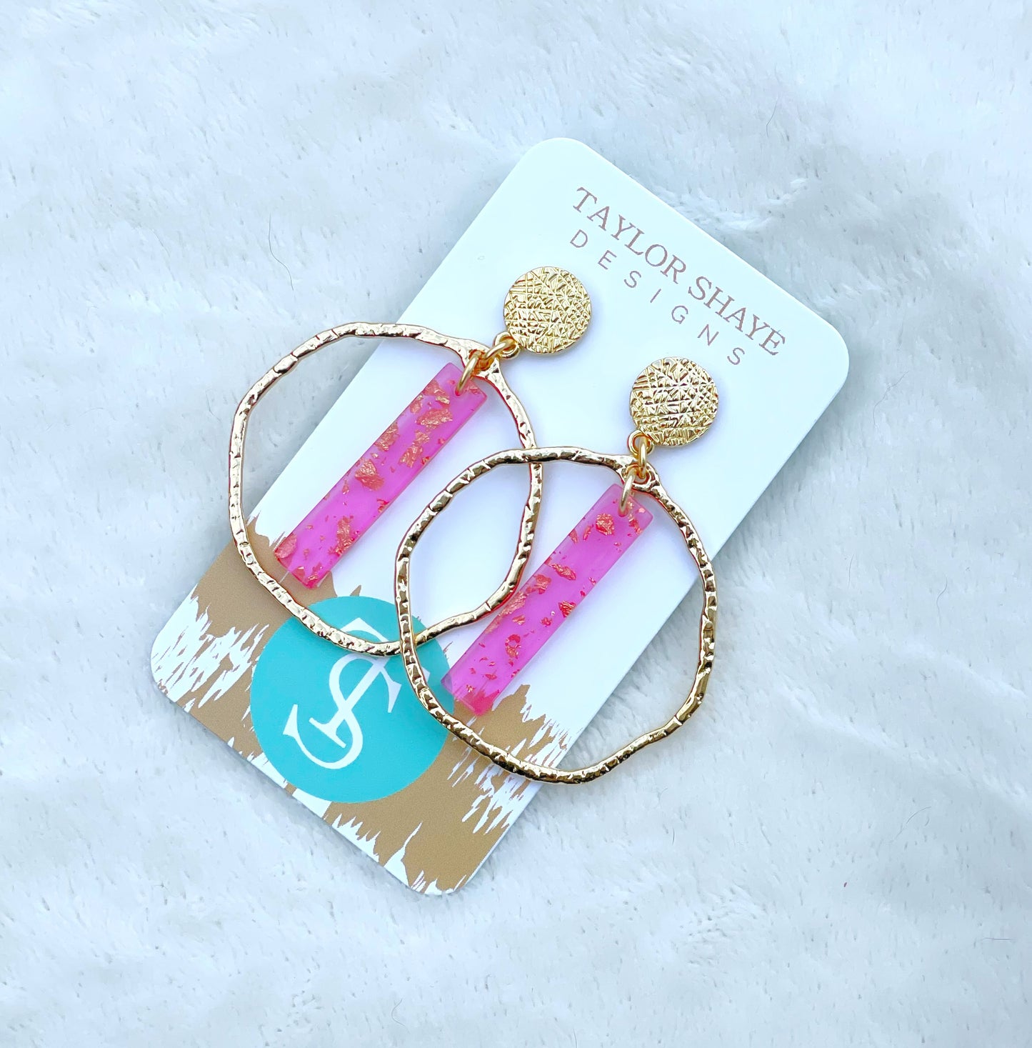 Colorful Gold Leaf Stick Hoops