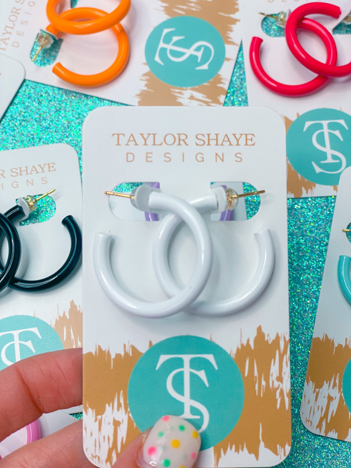 Colorful Enamel Hoops