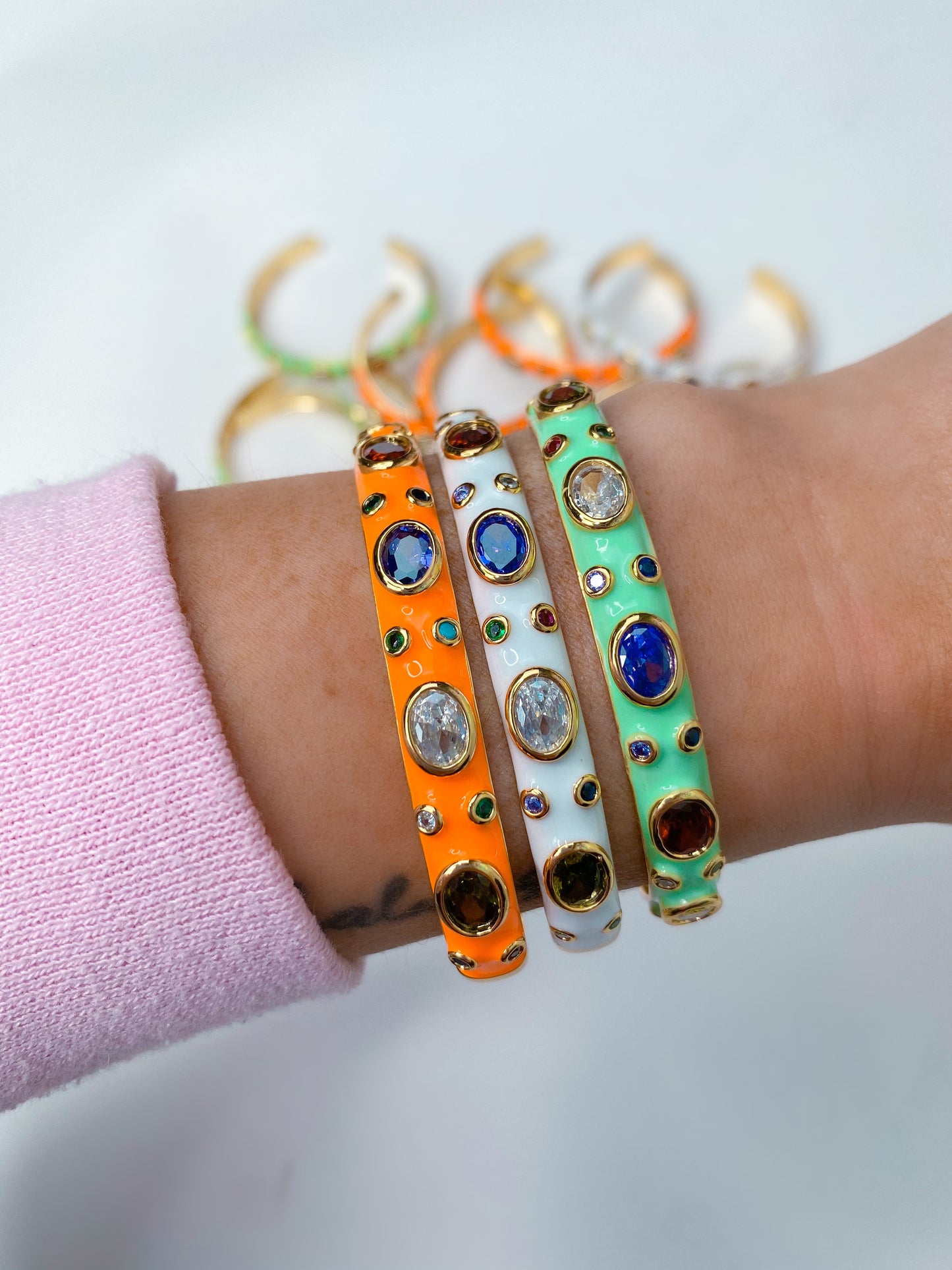 Porsha Enamel Bangles