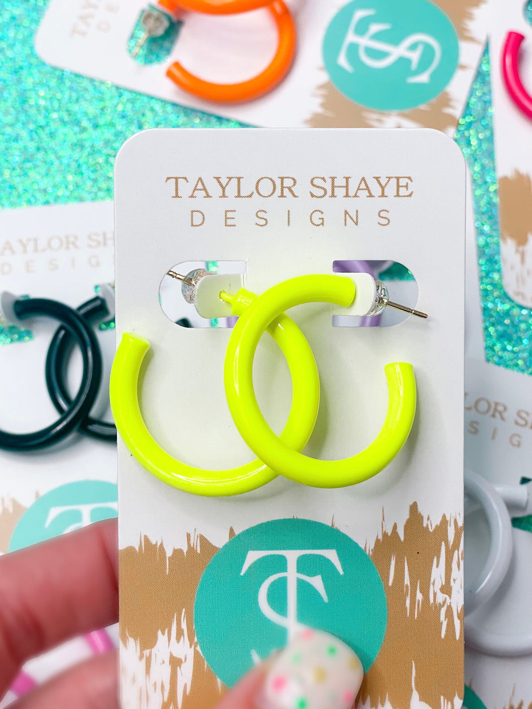 Colorful Enamel Hoops