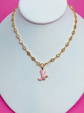 Load image into Gallery viewer, Pink Boot Necklace
